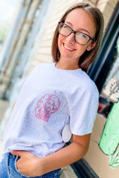 Calling all Dolly fans, this graphic pocket tee is the one for you. The pink design makes it a whole lot better too! unisex fit crew neck Southern Roots Boutique112 W. Main St. Paragould, AR *Please allow 5-7 business days processing time for this item to be shipped/picked up.. Pink Design, Pocket Tee, The Pink, Are You The One, Apparel Accessories, The One, Crew Neck, Boutique, Pink