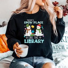 Buy Librarian There’s Snow Place Like The Library Christmas Shirt at Fantasywears. Hight quality products with perfect design is available in a spectrum of colors and sizes, and many different types of shirts! Unisex T-Shirt – 100% Cotton (fiber content may vary for different colors) – Medium fabric (5.3 oz/yd² (180 g/m²)) – Classic fit – Tear away the label – Runs true to size Women T-Shirt – 100% combed ringspun cotton (fiber content may vary for different colors) – Light fabric (4.3 oz/ Library Christmas Shirts, Library Christmas, Snow Place, Hight Quality, The Library, Women T Shirt, Librarian, Christmas Shirt, Sweatshirt Hoodie