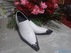 OrcaJump - Buckle Strap Pointed Toe Snake Print Stylish Casual Chic Kids Shoes White Fitted Leather Shoes For Spring, White Round Toe Leather Party Shoes, White Round Toe Leather Shoes For Party, White Leather Shoes With Round Toe For Party, Spring Slip-on Dress Shoes, Fitted Slip-on Dress Shoes For Spring, White Round Toe Dress Shoes For Summer, Summer White Round Toe Dress Shoes, White Pointed Toe Leather Shoes For Party