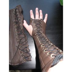 Product Description Medieval Armor Gloves Wide Cuffs Bracers Steampunk Warrior Gauntlet Renaissance Material: Faux leather Occasion: Halloween, Cosplay, Gift Color: Black, Brown Package: 1 Pair of Bracers Notes: Due to various factors such as display brightness and light brightness, the actual color of the product may be slightly different from the website picture. Please allow a slight deviation between the data and the manual measurement. About Us Payment Returns Tips Contact Us We are profess Steampunk Gloves, Larp Ideas, Armadura Cosplay, Medieval Cosplay, Leather Bracers, Cosplay Armor, Leather Armor, Medieval Costume, Medieval Armor