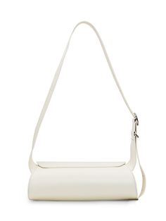 100% leather White Calf Leather Shoulder Bag With Soft Leather, Cream Calf Leather Shoulder Bag For Evening, White Calf Leather Shoulder Bag For Daily Use, Evening Cream Calf Leather Shoulder Bag, White Calf Leather Shoulder Bag With Removable Pouch, White Calf Leather Satchel Shoulder Bag, White Chic Calf Leather Shoulder Bag, Chic White Calf Leather Shoulder Bag, Beige Calf Leather Shoulder Bag