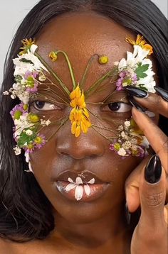 Flower Makeup, Fairy Makeup, Photoshoot Concept, Arte Inspo, Foto Art, Fantasy Makeup, Editorial Makeup, Hair And Makeup, Creative Makeup