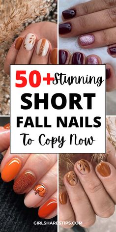 Get ready to fall in love with your nails this fall! From warm earthy tones to playful pumpkin-inspired designs, we've rounded up the cutest short nail ideas for the season. Whether you're a minimalist or a lover of intricate details, these nail art inspirations will have you feeling cozy and stylish all season long! | short fall nails | fall short nails | short fall nails gel | short fall nails almond | short fall nails trendy | short fall nails acrylic | Thanksgiving nails November Nails Fall, Short Fall Nails, November Nail Designs, Simple Fall Nails, Cute Short Nails, Fall Manicure, Fall Nail Trends