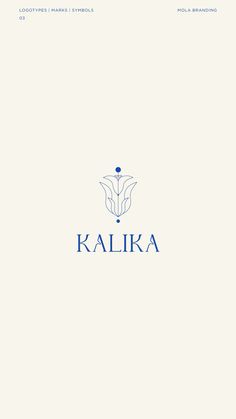 the logo for kallika is shown in blue on a white background with an image of