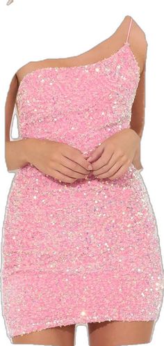 Pink Strapless Sequin Dress For Night Out, Pink Strapless Sequin Prom Dress, Strapless Pink Sequin Prom Dress, Strapless Pink Sequin Dress For Party Season, Pink Strapless Sequin Dress For Spring, Pink Fitted Strapless Sequin Dress, Glamorous Pink Sequin Evening Dress, Elegant Pink Sequin Fabric For Night Out, Glamorous Pink Sequin Dress For Evening