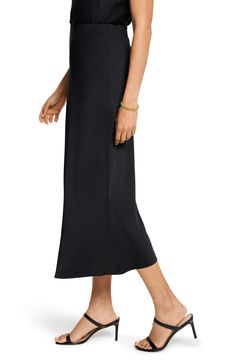 Complete your office or formalwear looks with this versatile crepe skirt that's sure to be a timeless favorite. 31" length Pull-on style Unlined 67% recycled polyester, 33% polyester Machine wash, line dry Imported Relaxed Fit Midi Pencil Skirt For Evening, Elegant Solid Color Maxi Skirt For Daywear, Elegant Flared Skirt For Daywear, Elegant Daywear Maxi Flared Skirt, Elegant Daywear Flared Maxi Skirt, Elegant Flared Maxi Skirt For Daywear, Elegant Lined Skirt For Daywear, Sleek Long Lined Pencil Skirt, Elegant Stretch Maxi Skirt