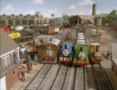 there are many thomas the tank engine trains