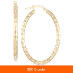 in stock Luxury Oval Hoop Earrings, Oval Diamond Cut Hoop Earrings For Formal Occasions, Oval Hoop Earrings Fine Jewelry For Formal, Oval Hoop Earrings Fine Jewelry For Formal Occasions, Oval Hoop Earrings Fine Jewelry For Formal Events, Oval Hoop Earrings For Formal Occasions, Gold Diamond Cut Oval Hoop Earrings, Fine Jewelry Oval Hoop Earrings With Polished Finish, Oval Polished Hoop Earrings Fine Jewelry