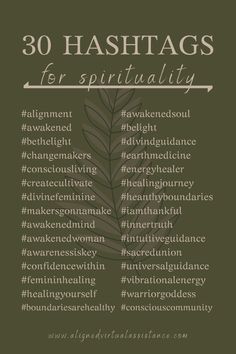 the 30 hashtags for spiritility