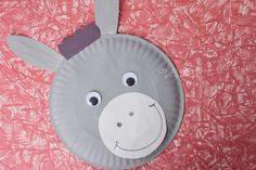 a paper plate shaped like a donkey