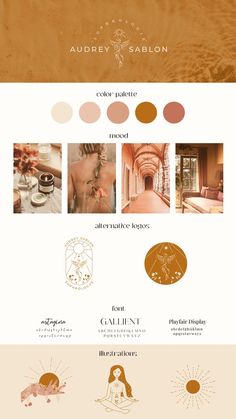 an image of the website design for luxury spas and salons, including two different colors