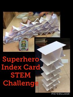 Here is a great STEM activity using only index cards!  My students had so much fun.  I also love the response booklet to keep students on target! Index Card Challenge, Novel Engineering, Classroom Stem Activities, Stem Night, Stem Kids, Stem Lessons, Elementary Stem Activities, Third Grade Activities, Summer Stem