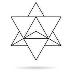 the star of david in black and white