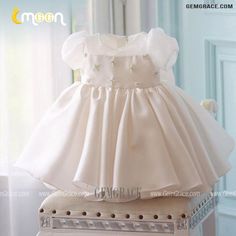 10% off now|Little Princess Satin Flower Girl Dress Sleeved With Pearls Neckline at GemGrace. Click to learn our pro custom-made service for wedding dress, formal dress. View Couture Flower Girl Dresses for more ideas. Stable shipping world-wide. Princess Style Satin First Communion Dress, Princess Style Satin Dress For First Communion, Elegant First Communion Dress With Short Sleeves For Pageants, Elegant Short Sleeve Princess Dress For First Communion, White Satin Princess Dress, Satin Flower Girl Dress, For Wedding Dress, Satin Flowers, Dress Formal