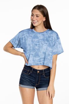 Cropped and Tie Dyed? You need this tee. Features baby french terry and scoop neck. 70% Poly, 27% Rayon, 3% Span. PINK. Dentist Appointment, Boutique Sales, Tie Dyed, High Waisted Denim, Crop Tee, Need This, French Terry, Scoop Neck, Open Shoulder Tops