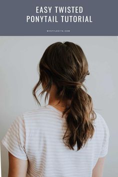 Easy Low Ponytail, Medium Hair Ponytail, Low Ponytail Hairstyle, Low Pony Hairstyles, Fancy Ponytail, Short Or Long Hair, Low Ponytail Hairstyles, Ponytail Hairstyles Tutorial, Ponytail Tutorial