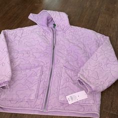 Women’s Wild Fable Light Purple Jacket With Hoodie Size Medium New With Pockets Quilt Jacket Black Sherpa Jacket, Black Cropped Jacket, Grey Denim Jacket, Purple Jacket, Floral Jacket, Anorak Jacket, Black Denim Jacket, Quilted Coat, Red And Black Plaid