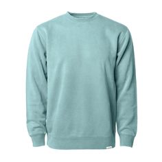 Mint Mens Crew Neck Long Sleeve. Our new Long Sleeve Crew Necks provides unparalleled comfort. Made with a cotton polyester blend to make each crew neck incredibly soft and shrink resistant. Each crew neck is pigment dyed to give every piece a unique vintage vibe with beautiful pastel colors. Perfect to pair with jeans, shorts, chino's, or joggers. With this combo of comfort and style you won't want to take it off. Features 80% cotton and 20% polyester. The cotton makes the shirt soft and breath Old Sweatshirt, Mens Crewneck Sweatshirt, Loose Pigments, Womens Crewneck, Fleece Shorts, Vintage Vibe, Fleece Pants, Clothing Essentials, Mens Crew Neck