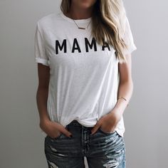 MAMA Relaxed White Soft-washed Top, Relaxed Soft-washed White Top, White Relaxed Soft-washed Tops, Simple Cotton T-shirt For Loungewear, Comfy Cotton Everyday Tops, Comfy Everyday Cotton Tops, Comfy Cotton Tops For Everyday, Relaxed White T-shirt With Soft-washed Detail, Relaxed Soft-washed White T-shirt