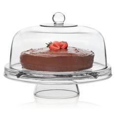 Libbey Selene 6-in-1 Multiuse Glass Server, Punch Bowl, Chip and Dip Bowl, Cake Stand & Reviews | Wayfair Cake Plate With Dome, Cake Stand With Cover, Cake Stand With Lid, Cake Stand With Dome, Cake Holder, Cake Platter, Appetizer Trays, Bowl Cake, Chip And Dip Bowl