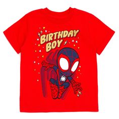 Celebrate your special day with Spidey and His Amazing Friends in this cool and stylish Marvel birthday shirt! This cute short sleeve tee features fun and vibrant artwork of your kid's favorite Spiderverse superheroes looking ready for action! Choose from awesome designs of Spidey with the words "Birthday Web-Slinger," Miles Morales with the words "Birthday Boy," Spider-Gwen a.k.a. Ghost Spider with the words "Birthday Girl," and Hulk with the words "Birthday Smash." Dressed in this soft and com Spidey And His Amazing Friends Birthday, Miles Morales Birthday, Spiderman Tshirt, Spiderman Sweatshirt, Marvel Birthday, 3rd Birthday Boys, Web Slinger, Spidey And His Amazing Friends, Kids Graduation