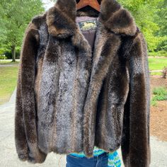 Never Before Worn! Tags Still On It! This Faux Fur Jacket Is Luxurious And Compassionate! Very Warm! Classic Fall Faux Fur Outerwear, Classic Faux Fur Outerwear For Fall, Wool Cape Coat, Shawl Collar Blazer, Down Winter Coats, Vintage Blazer, Columbia Jacket, Fleece Vest, Leather Blazer