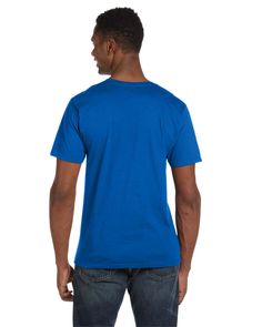 Adult Softstyle® 4.5 oz. V-Neck T-Shirt - ROYAL BLUE - S | Gildan Softstyle V-Neck T-Shirt in Royal Blue Size Small | Cotton 00, 64V00 Home T Shirts, Black Charcoal, Blue Shirt, Green And Purple, White Undershirt, Royal Blue, V Neck T Shirt, Perfect Fit, Sapphire