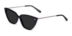 Santa Cruz - Cat Eye Black Frame Sunglasses For Women | Eyebuydirect Sleek Polarized Sunglasses For Summer, Sleek Cat Eye Sunglasses For Everyday Summer Use, Sleek Cat Eye Sunglasses For Everyday Summer, Casual Black Acetate Sunglasses, Casual Acetate Sunglasses With Tinted Lenses, Casual Acetate Sunglasses With Anti-reflective Coating, Casual Anti-reflective Acetate Sunglasses, Sleek Everyday Sunglasses For Summer, Casual Acetate Sunglasses For Everyday