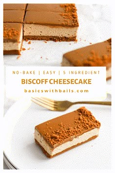 no - bake easy 1 ingredient biscoff cheesecake