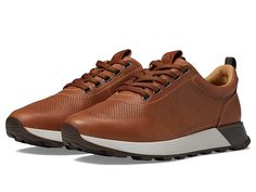 Johnston &amp, Murphy Kinnon Perfed Jogger - Men's Shoes : Tan Full Grain : Make your feet's feel free by carrying Johnston Murphy Kinnon Perfed Jogger sneakers. Leather upper. Sheepskin lining. Removable, molded EVA footbed. Lace-up closure. Brand logo on the tongue. Round toe design. TRUFOAM midsole. Rubber outsole. Imported. Brown Sports Sneakers With Vented Sides, Comfortable Brown Outdoor Sneakers, Functional Outdoor Sneakers With Perforated Toe Box, Comfortable Brown Sneakers With Ortholite Insole, Brown Cushioned Sneakers For Outdoor Activities, Brown Walking Sneakers With Perforated Toe Box, Functional Brown Walking Shoes With Removable Insole, Brown Walking Shoes With Removable Insole, Leather Outdoor Sneakers With White Sole