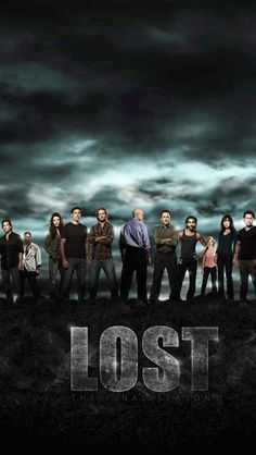 the cast of lost standing in front of a cloudy sky