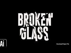 the broken glass logo on a black background