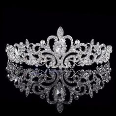 a tiara with crystal stones on it