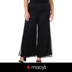 in stock Black Pants With Elastic Waistband For Evening, Black Bottoms With Elastic Waistband For Evening, Plus Size Dressy, Black Palazzo Pants, Wide Leg Palazzo Pants, Dressy Pants, Pant Set, Palazzo Pants, Plus Size Dresses