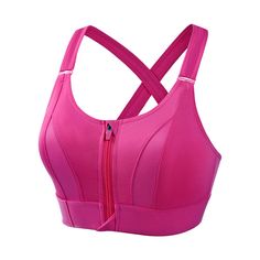 Gabrielle is a great SHOCKPROOF sports bra with adjustable straps for the shoulders and lower breast line. You will love the SOFT, COMFORT, this SUPPORTIVE BRA is BREATHABLE with a FRONT ZIPPER design. The Gabrielle has WIDE elastic ADJUSTABLE straps with REMOVABLE cups. This beauty comes in several different colors and PLUS SIZES. Gabrielle is great for EVERYDAY WEAR, any ATHLETIC ACTIVITY, and POST SURGERY! Material: 78% Nylon and 22% Spandex Sports Racerback Bra With Adjustable Straps, Sports Bra With Adjustable Racerback Straps, Pink Sports Activewear With Adjustable Straps, Sports Racerback Bra With Straps, Pink Activewear With Adjustable Straps For Sports, Workout Bra With Adjustable Straps, Pink Activewear With Adjustable Straps For Gym, Sporty Pink Sports Bra With Adjustable Straps, Pink Sports Bra With Adjustable Straps