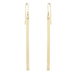 Ben Garelick 14K Yellow Gold Tube Dangle Earrings Clean Gold Jewelry, Earring Box, Long Drop Earrings, Rare Gems, Diamond Settings, Diamond Drops, Yellow Gold Earring, Bar Earrings, Diamond Drop Earrings