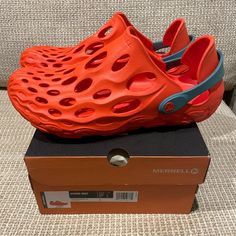 Merrell Hydro Moc Water Sandal Shoes Tangerine Blue Orange Mens Us 10. Brand New. Merrell Hydro Moc, Hydro Moc, Water Sandals, Sandal Shoes, Merrell Shoes, Flip Flop Sandals, Blue Orange, Flip Flops, Shoes Sandals