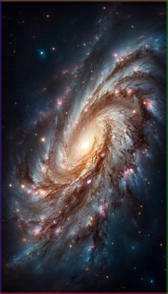 an image of a spiral galaxy in the sky