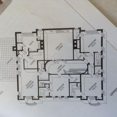 a drawing of a floor plan for a house