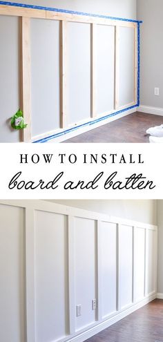 how to install board and batten in an empty room