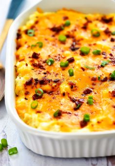 Twice Baked Potato Casserole Easy Twice Baked Potatoes, Garlic Parmesan Roasted Potatoes, Bacon Potato Casserole, Loaded Chicken And Potatoes, Twice Baked Potato Casserole, Chicken Potato Casserole, Twice Baked Potato, Creamy Potatoes, Parmesan Roasted Potatoes