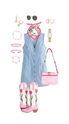 #style #stylingtips #stylefashion #styleideas #styleinfluencer #ootd #outfits #outfitoftheday #outfitstyle #outfitgoals #outfitideasforwomen #outfitidea #outfittrends #western #westernfashion #westernwear #westernoutfits #westernfashion #pink #pinkoutfits #cowboyboot #cowgirl #cowgirlstyle #cowgirlfashion #cowgirloutfit #cowgirlaesthetic #aesthetic Trendy Cowgirl Boots Outfit, Rock The South Outfit Ideas, Briley King Outfits, Retro Country Outfits, Western Pink Outfit, Alabama Outfits For Women, Old Money Western Outfits, Gender Reveal Outfit Ideas For Guest, Charleston Outfit Ideas