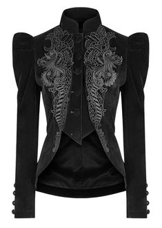 PRE-ORDER. Delivery SEPTEMBER 15th. Color: Black Style: Victorian Witch Exquisite Gothic lace decoration Type: Gothic Neckline: Stand Collar Sleeve Length: Long Sleeve Sleeve Type: Regular Sleeve Length: Waist Fit Type: Regular Fit Material: Velvet Thin Composition: 100% Polyester Lining: 100% Polyester Black Velvet Shorts, Steampunk Jacket, Gothic Coat, Gothic Jackets, Black Velvet Jacket, Style Steampunk, Riding Jacket, Velvet Coat, Gothic Steampunk