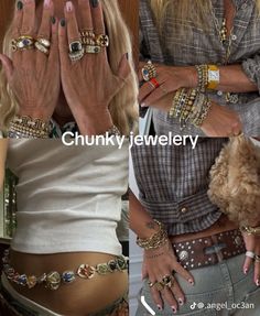 Make Outfits, Chunky Gold Jewelry, Dope Jewelry Accessories, Chunky Chain Necklaces, Make Jewelry, Jewelry Accessories Ideas, Dope Jewelry, Chunky Jewelry, Jewelry Fashion Trends