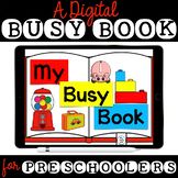 an image of a book with the title'a digital busy book for preschoolers '