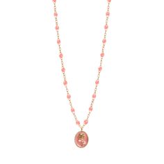 Gigi Clozeau - Fuchsia Rose Necklace, Rose Gold, 16.5 Elegant Pink Chain Necklace With Delicate Chain, Luxury Pearl Necklace With Delicate Chain, Elegant Pink Clavicle Chain Necklace, Elegant Pink Gold Necklaces With Delicate Chain, Elegant Rose Necklaces With Clavicle Chain, Rose Gold Single Strand Necklace In Fine Jewelry Style, Elegant Rose Necklace With Delicate Chain, Fine Jewelry Rose Gold Single Strand Necklace, Pink Clavicle Chain Necklace In Fine Jewelry Style