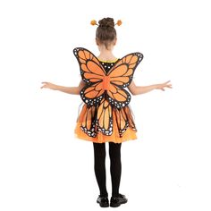 Halloween Fantasy Beautiful Butterfly Costume includes a Dress, Magical Wings, and Dreamy Headband Sweet Girl Butterfly Costume is Super Durable made with Superior Quality and 100% Polyester. Size: 12 - 24 months, Toddler ( 3 - 4 yrs), Small ( 5 – 7 yrs). Item #: 20311 Butterfly Costume Kids, Girls Butterfly Costume, Monarch Butterfly Costume, Monarch Butterfly Wings, Butterfly Wings Costume, America Dress, Costume For Girls, Butterfly Costume, Black Tutu