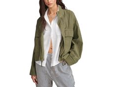 Lucky Brand Utility Cropped Trench Jacket - Women's Jacket : Loden Green : Introducing the Lucky Brand Utility Cropped Trench Jacket - a fusion of utility and style. Crafted with precision, it boasts cap sleeves and spacious patch pockets for chic functionality. With an adjustable drawcord hem and convenient zippered/button closure, it's your go-to for effortless versatility and timeless appeal, every day. 80% cotton, 20% TENCEL. Machine washable. Imported. Loden Green, Bare Beauty, Trench Jacket, Luxe Gifts, Warm Weather, Lucky Brand, Women's Jacket, Cap Sleeves, Calvin Klein