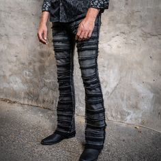 Upgrade your denim game. #BANDAGEJEANS  👖 🤘 


#wornstar #wornstarclothing #jeans #denimpants Alternative Style Black Denim Jeans, Edgy Fitted Distressed Pants, Gothic Black Cotton Jeans, Gothic Cotton Jeans For Streetwear, Fitted Dark Wash Grunge Jeans, Urban Fitted Jeans With Frayed Hem, Punk Style Distressed Fitted Bottoms, Fitted Punk Distressed Bottoms, Fitted Distressed Punk Bottoms