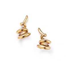 Commit to eco-friendly jewelry. Our sustainable gold earrings are crafted in NYC with 18kt Certified Fairmined Ecological Gold. Elegant Gold Spiral Wrap Earrings, Formal Spiral Jewelry With Matching Earrings, Formal Spiral-shaped Jewelry With Matching Earrings, Modern Spiral Earrings For Formal Occasions, Elegant Yellow Gold Swirl Earrings, Elegant Yellow Gold Swirl Jewelry, Elegant Spiral Wrap Earrings, Elegant Swirl Earrings, Elegant Swirl Earrings As Gift